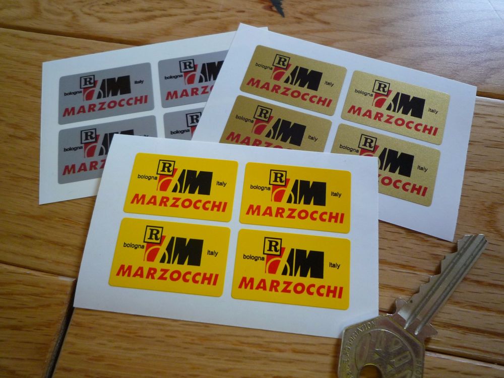 Marzocchi Bologna Italy 'R' Stickers. Set of 4. 1.5".