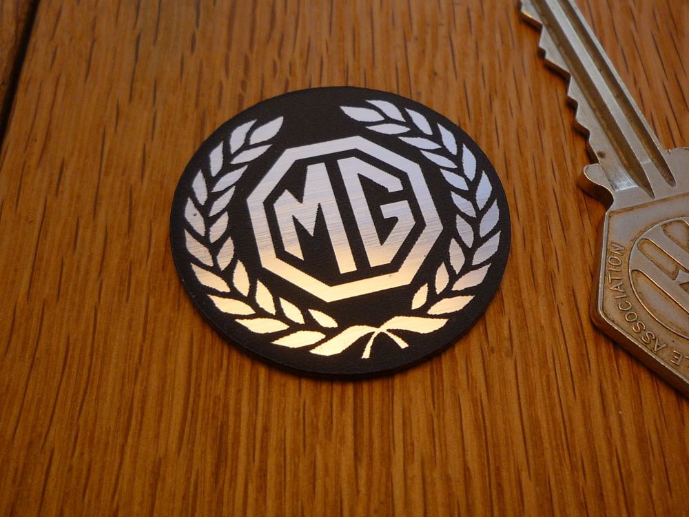MG Garland Circular Style Laser Cut Self Adhesive Car Badge. 1.5