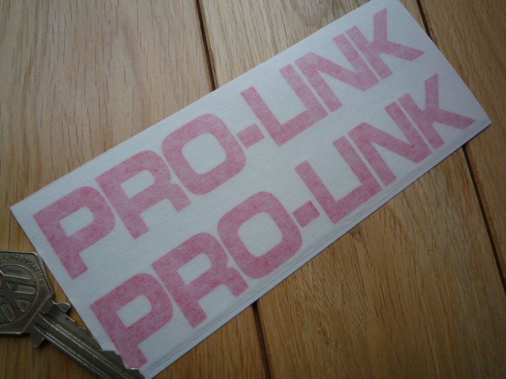 Pro-Link Solid Text Cut Vinyl Stickers. 6" Pair.