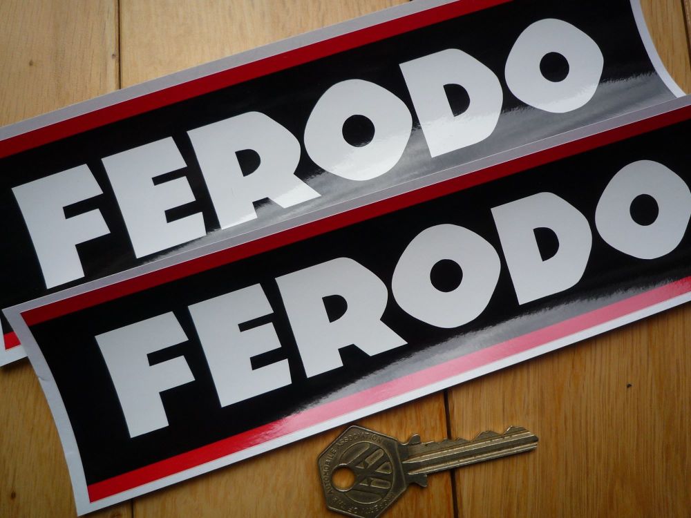 Ferodo Style 4 Oblong Stickers. 8.25" Pair.