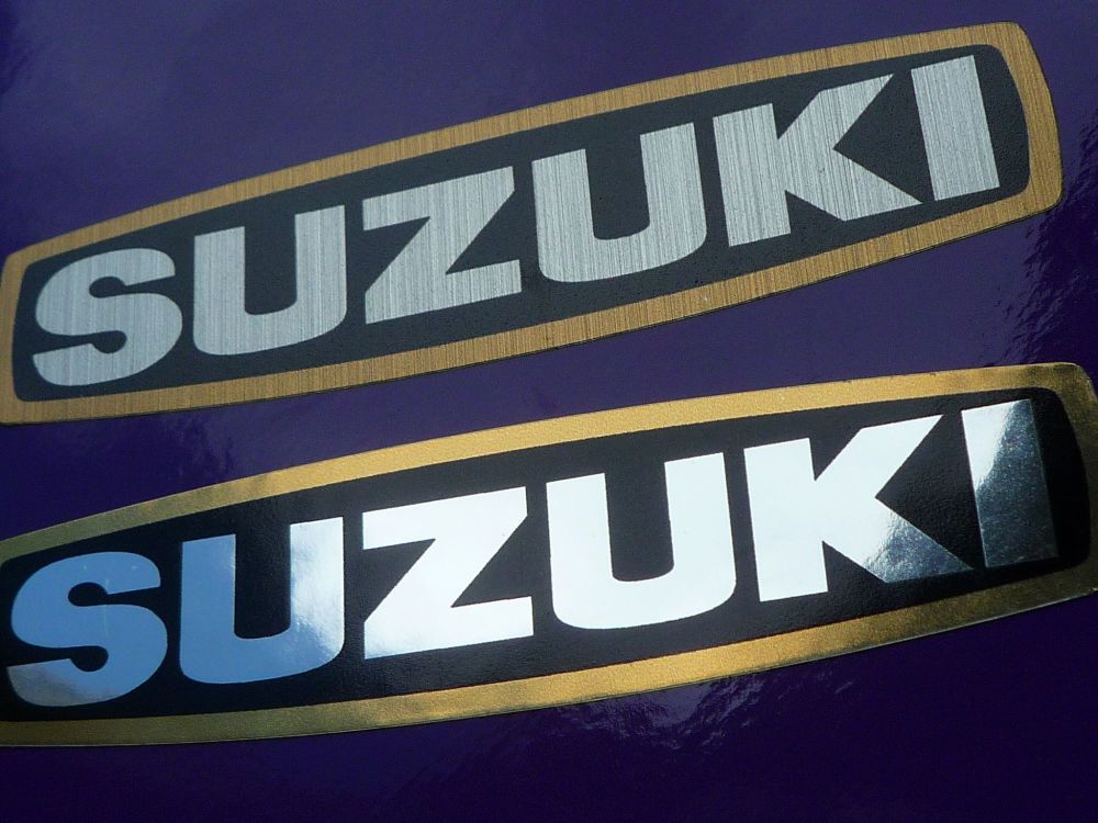 Suzuki GT750 550 etc series Alternator/ engine cases CHROME FOIL Sticker 80