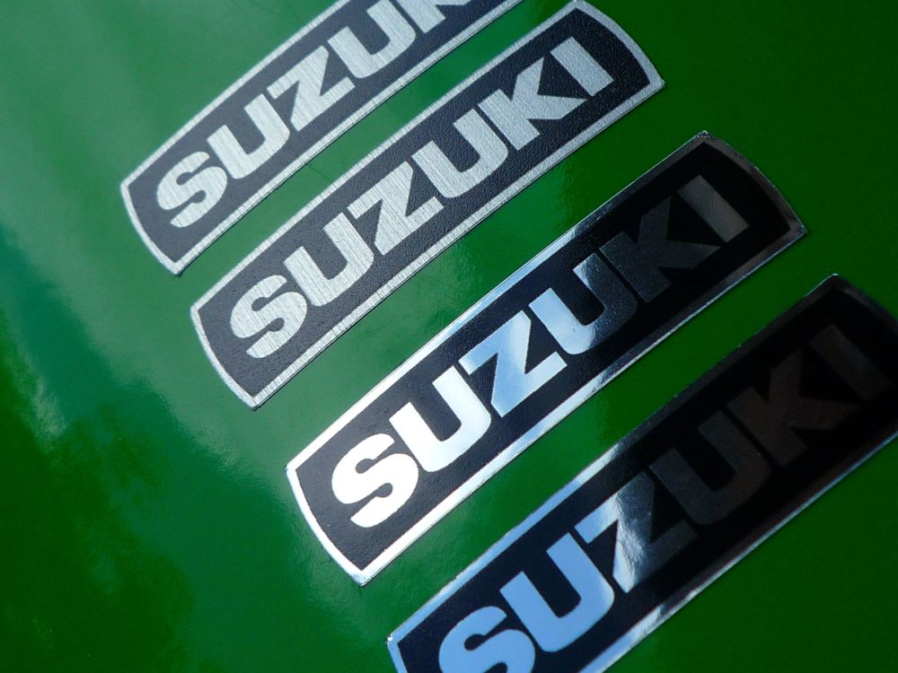Suzuki GT750 550 380 250 etc Series Disc Brake Caliper Stickers. 35mm Pair.