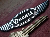 Ducati Wings Laser Cut Self Adhesive Badge. 3.5".