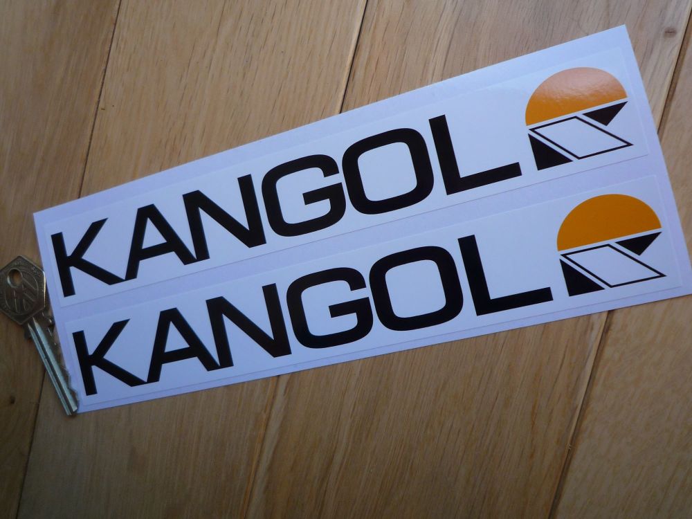 Kangol Helmets Oblong Shaped Stickers. 200mm/8