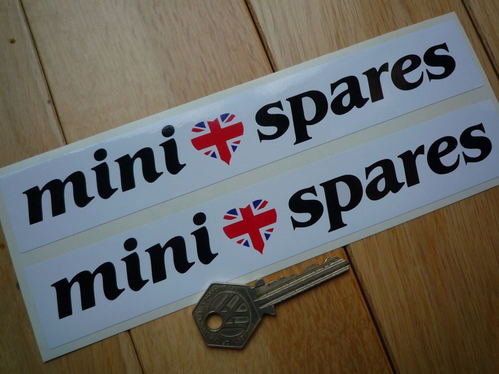 Mini Spares Oblong Stickers. 8" Pair.
