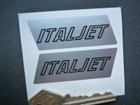 Italjet Engine Case Stickers. 63mm Handed Pair.