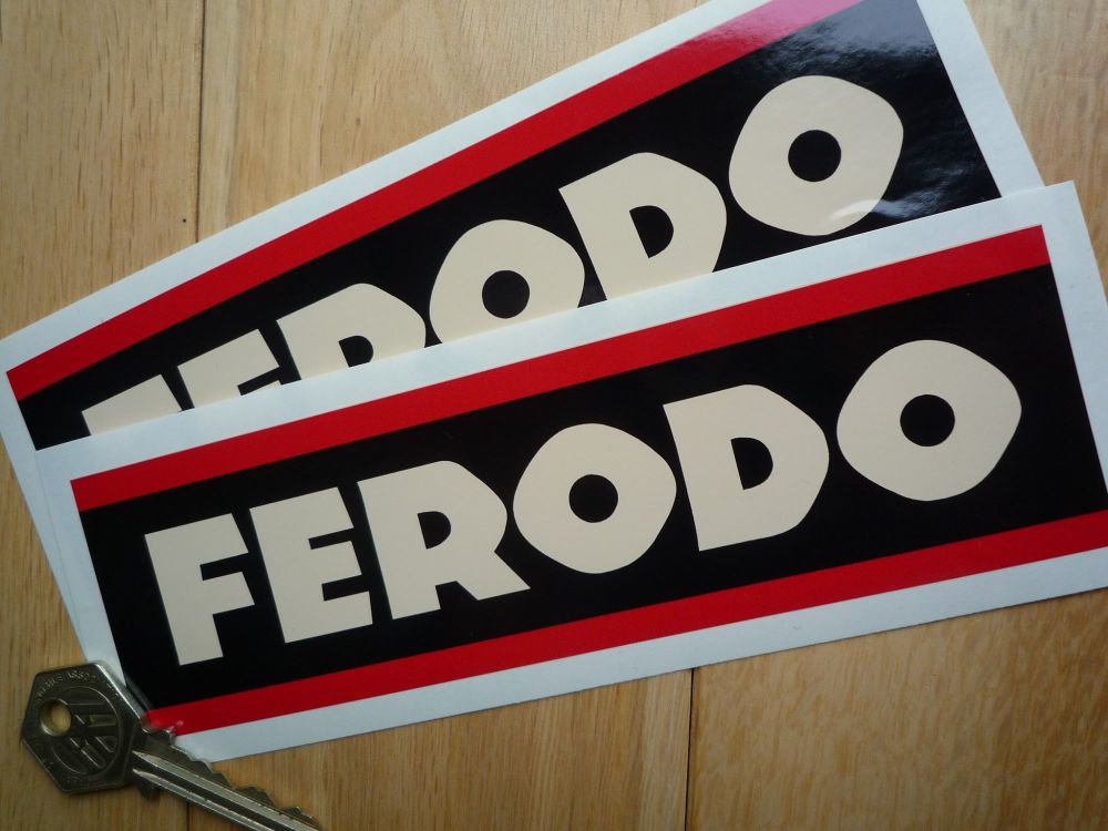 Ferodo Style 3 Beige Oblong Stickers. 6.75