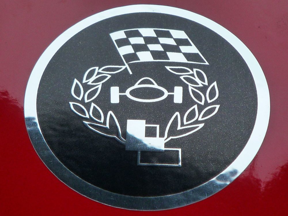 Les Leston Circular Logo Black & Foil Stickers. 1