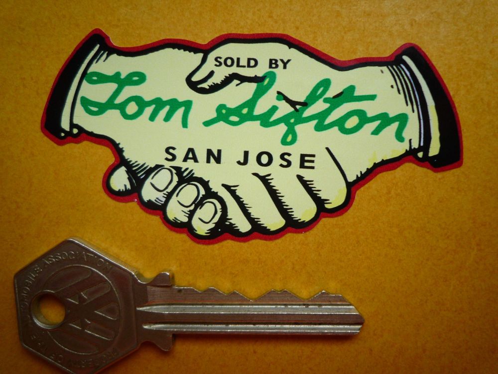 Tom Sifton Harley Davidson San Jose California Dealer Sticker. 3".