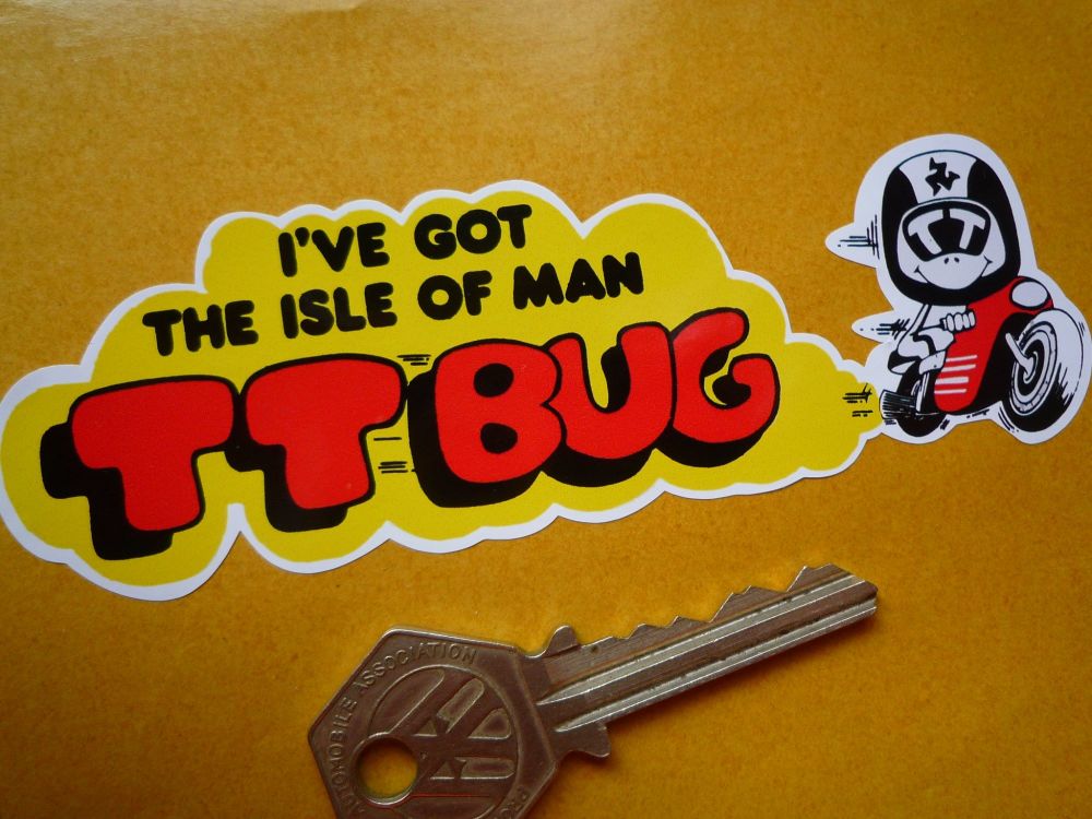 I've Got The Isle Of Man TT Bug 1970's Style TT Races Sticker - 5"