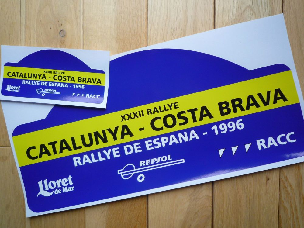 Rallye De Espana 1996 Rally Plate Style Sticker. 16".