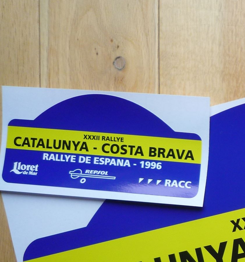 Rallye De Espana 1996 Rally Plate Style Sticker. 6".