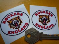 Rockers England Tiger Small Stickers. 2