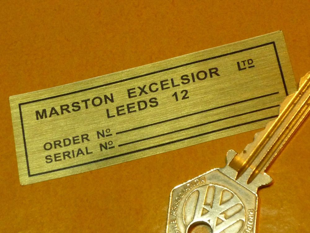 Marston Excelsior Leeds Jaguar etc Radiator sticker.