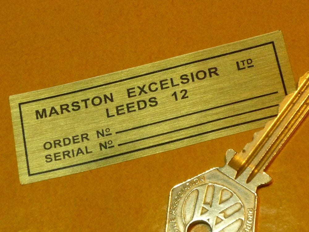 Marston Excelsior of Leeds Jaguar etc Radiator sticker. 3".
