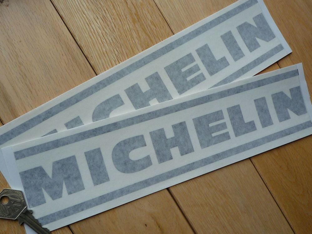 Michelin Cut Vinyl Lined Text Stickers. 12" Pair.