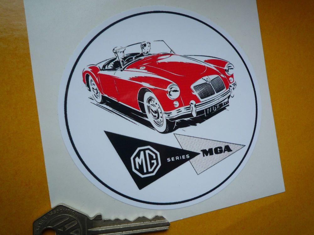MGA Promotional Old Style Circular Sticker. 3" or 4.5".