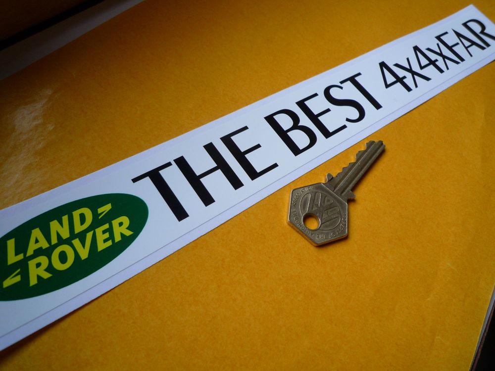 Land Rover 'The Best 4x4xFar' Window or Car Sticker. 12".