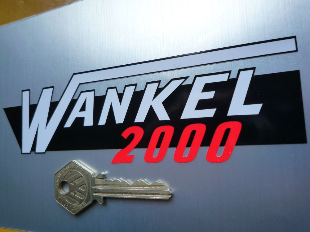 DKW Wankel 2000 Shaped Side Panel Stickers. 6.25" Handed Pair.