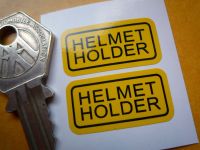 Helmet Holder Style 3 Classic Japanese Bike Stickers. 30mm Pair.