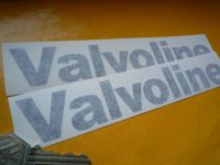 Valvoline Cut Vinyl Old Style Text Stickers. 6