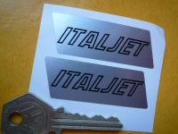 Italjet Engine Case Stickers. 63mm Non-Handed Pair.