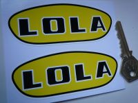 Lola Older Style Oval Stickers. 4" Pair.