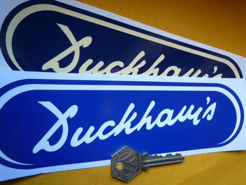 Duckhams Old Style Oval Shaped Sticker. 8".