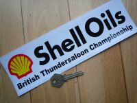 Shell Oils British Thundersaloon Championship Oblong Stickers. 10" Pair.