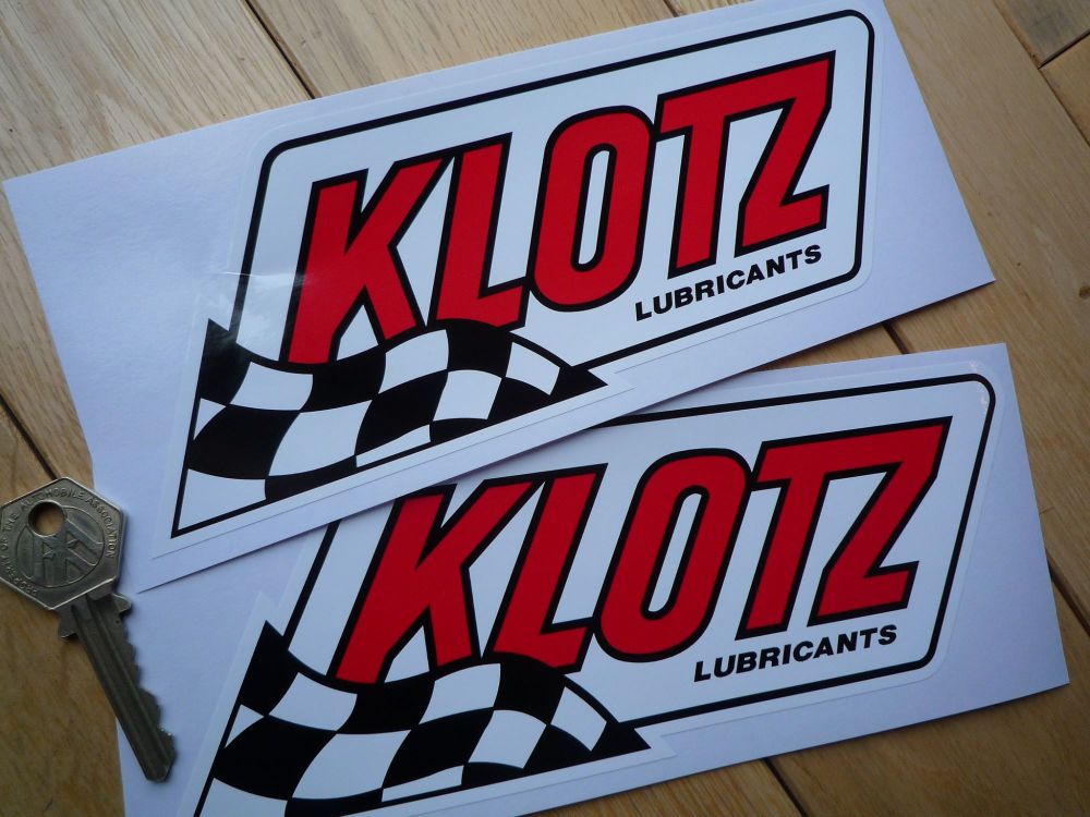 Klotz Lubricants Slanted Oblong Stickers. 4