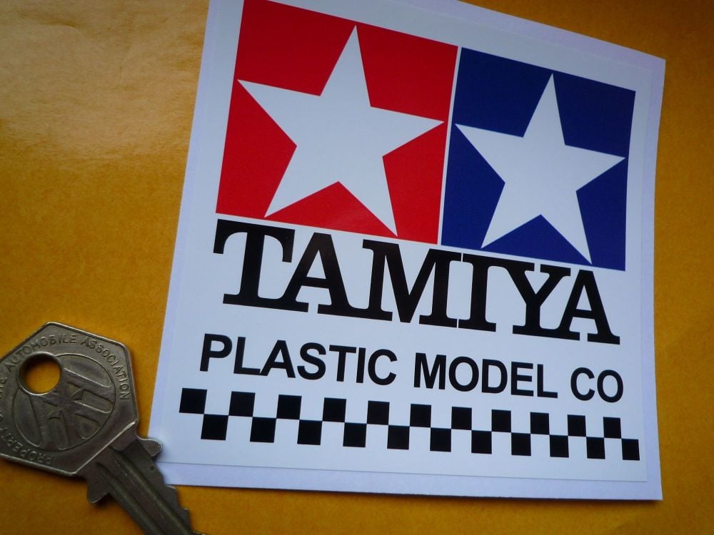 Tamiya Plastic Model Co Square Style Sticker. 100mm.