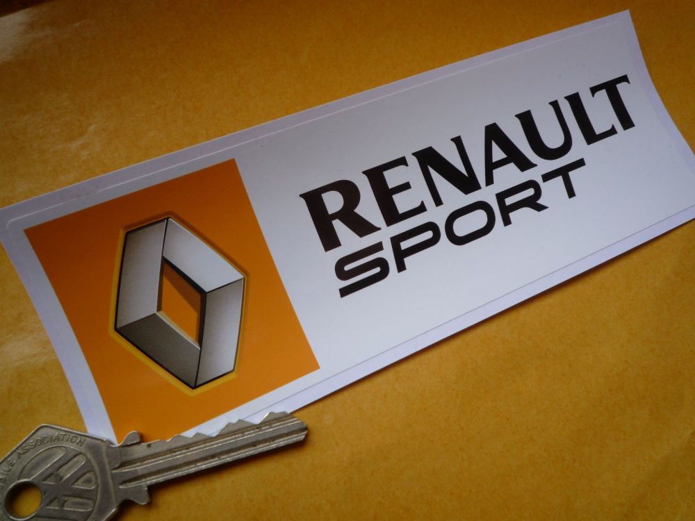 Renault Sport Modern Oblong Window Sticker. 6.5".