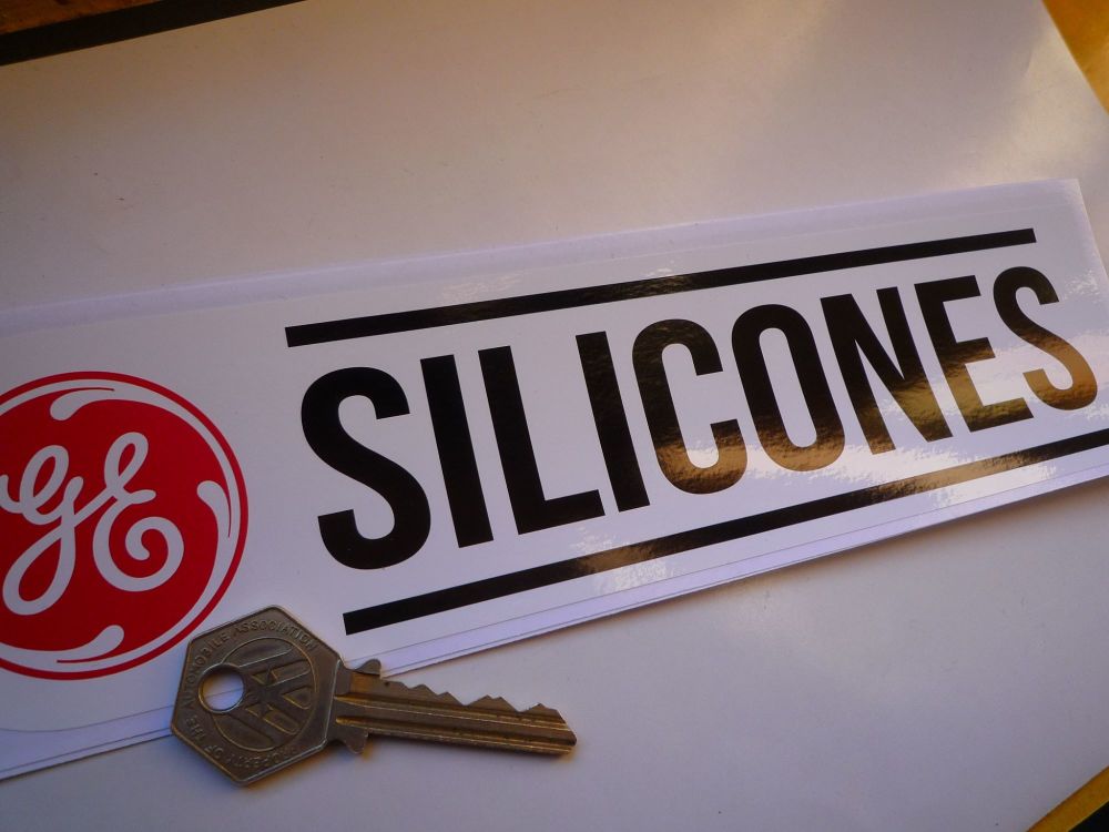 GE Silicones Race Car Sponsors Sticker. 10".