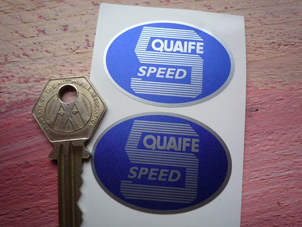 Quaife 5 Speed Oval Shaped Stickers. 2" Pair.
