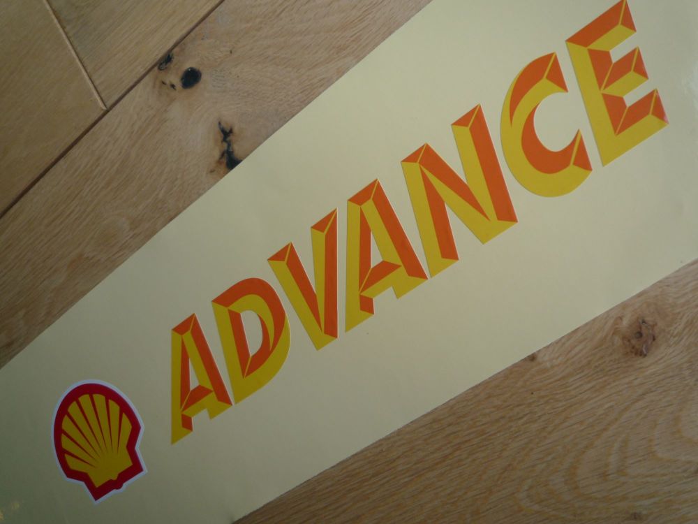 Shell Advance Printed & Cut Vinyl Sticker. 12".