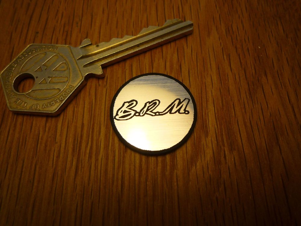 B.R.M. Circular Laser Cut Self Adhesive Car Badge. 25mm.