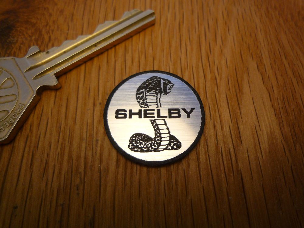 Shelby Cobra Circular Laser Cut Self Adhesive Car Badge. 25mm or 45mm.