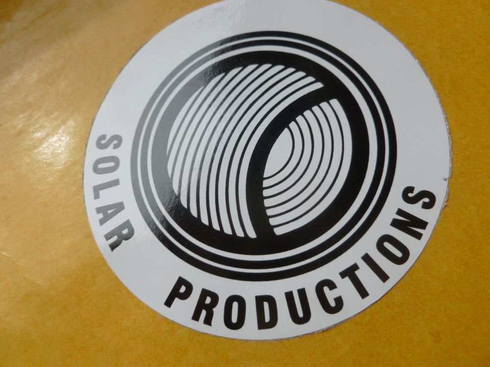 Solar Productions Circular Sticker. 3". Steve McQueen LeMans etc.