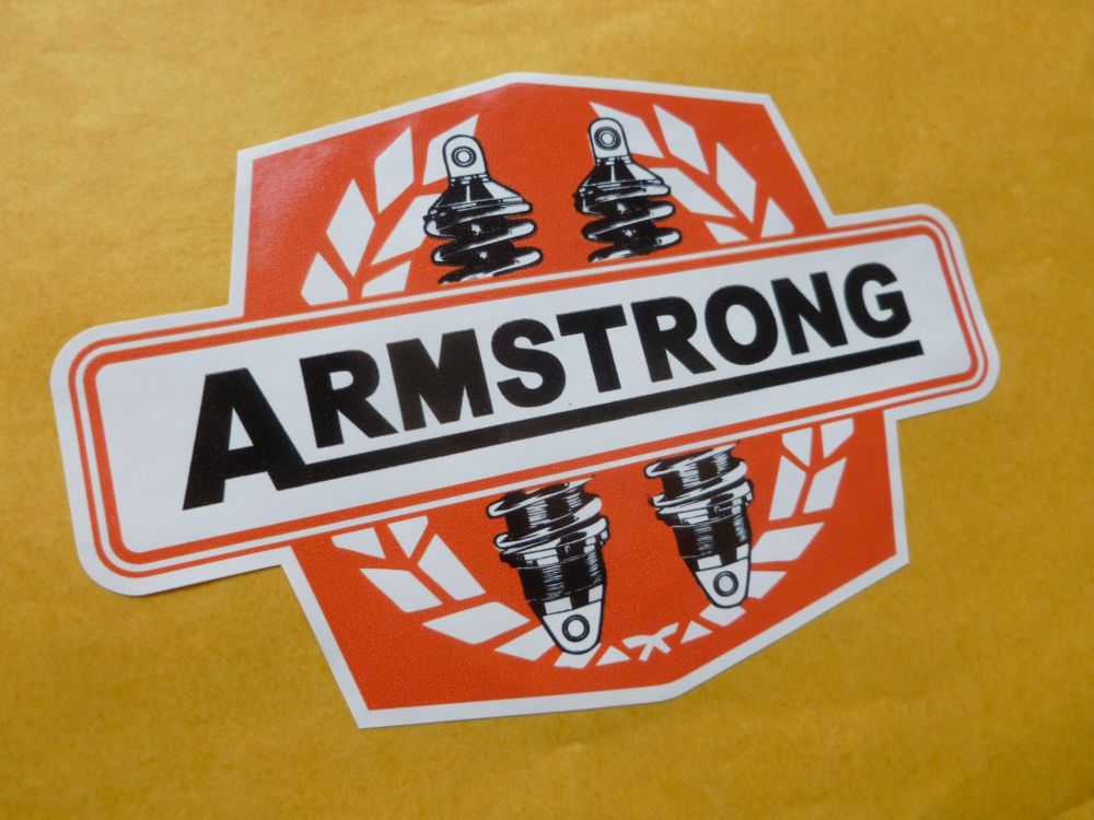 Armstrong Twin Shock Absorber Orange Stickers. 4" or 6" Pair.
