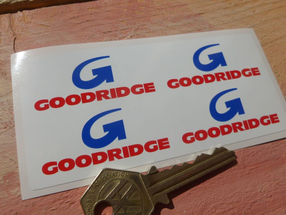 Goodridge Old Style Oblong Stickers. Set of 4. 2".
