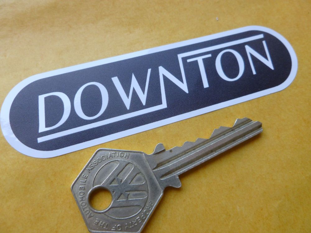 Downton Black & White Rounded Oblong Stickers. 4