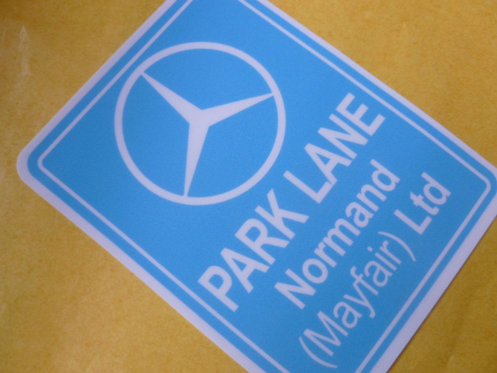 Normand Mercedes Benz Mayfair Dealers Window Sticker. No Phone Number. 4" or 6"..
