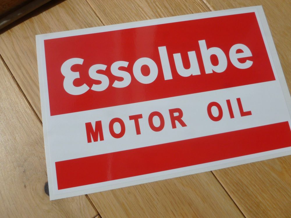 Essolube Motor Oil Sticker. 8".