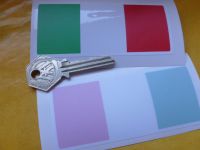 Italian Flag Simple Oblong Sticky Backed or Window Sticker. 4".