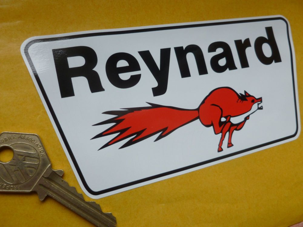 Reynard Trapezoidal Shaped Sticker. 6".