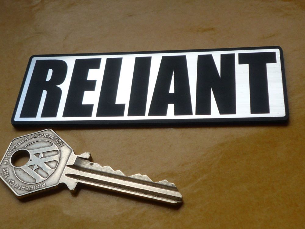 Reliant Oblong Body Badge Style Self Adhesive Car Badge. 4".