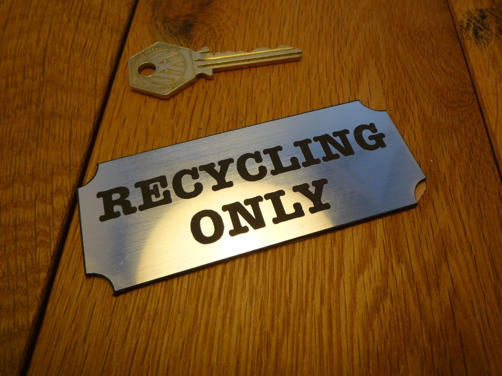 Recycling Only Wall Plaque Bin Label Sign. 2.5".