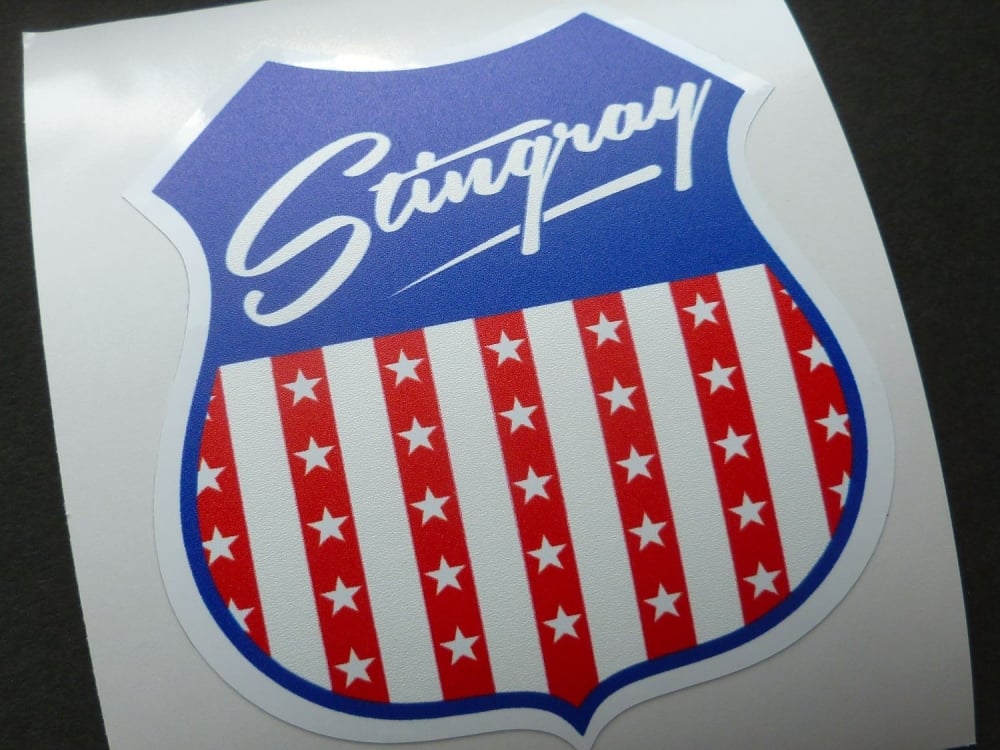 Stingray USA Shield Chevrolet Corvette Body or Window Sticker - 3.25"