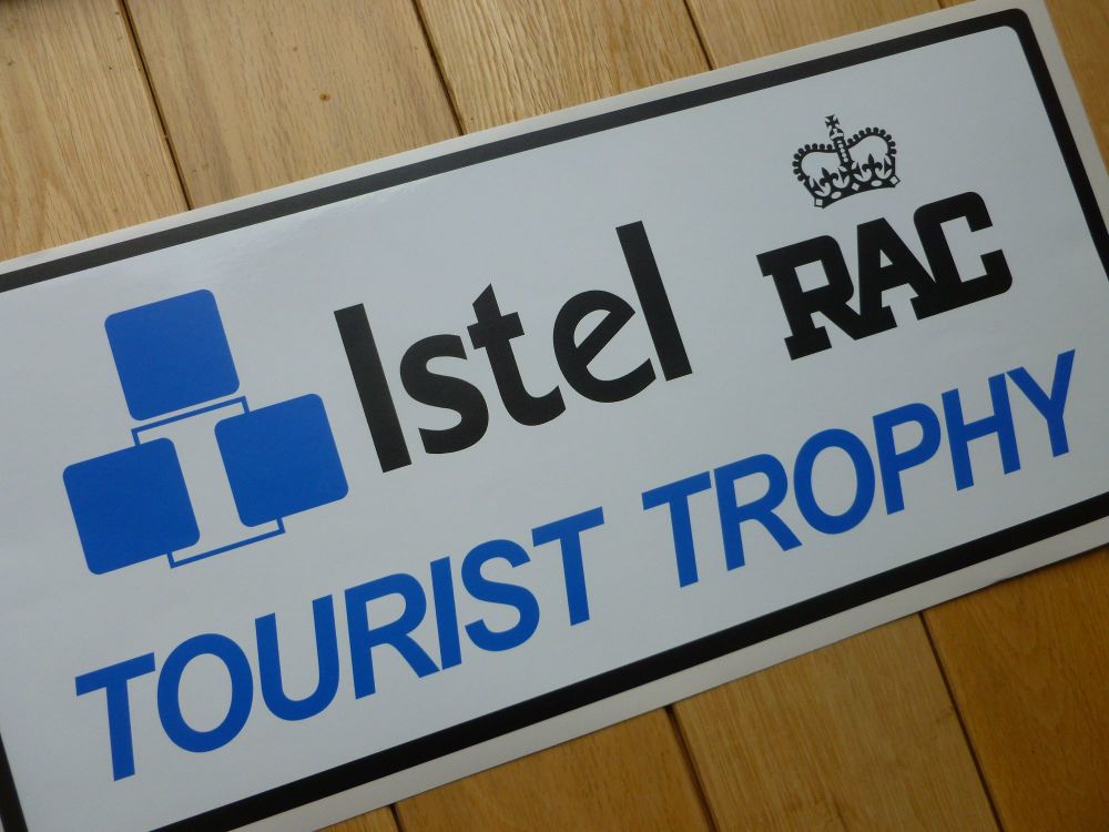 Istel RAC Tourist Trophy Black & Blue Sticker. 16".
