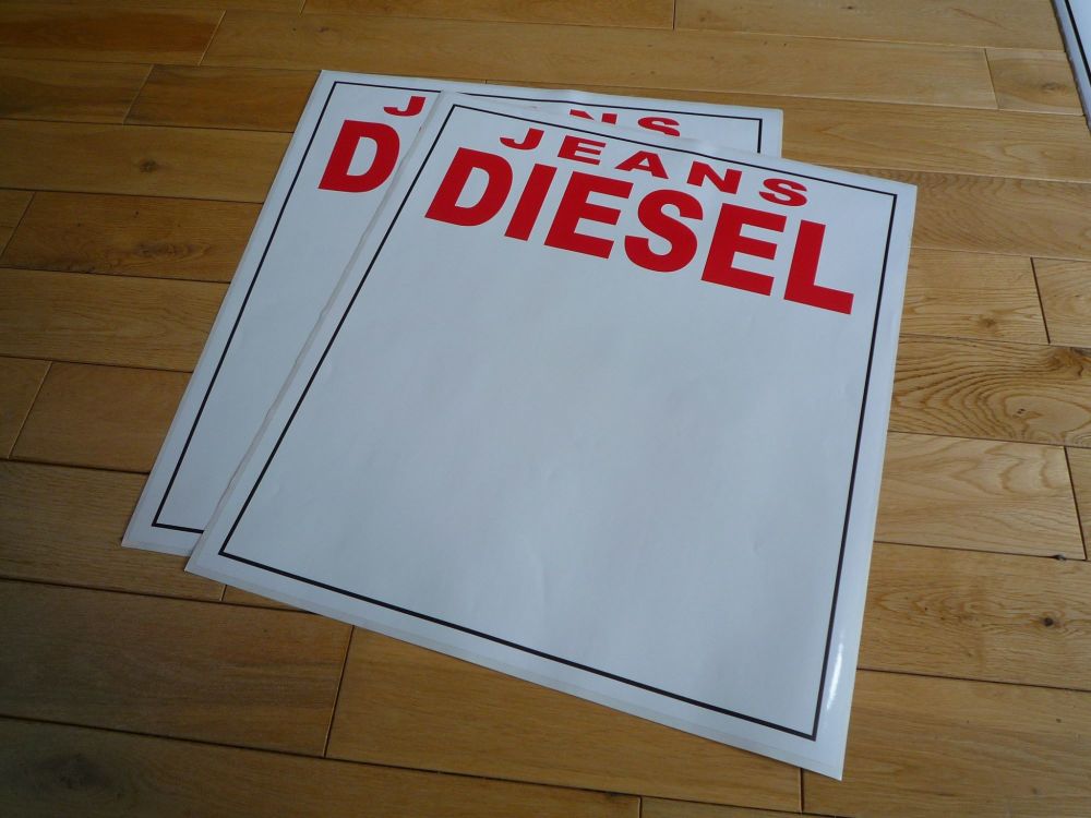 Sam Remo Rally Diesel Jeans Door Panel Stickers. 20" Pair.